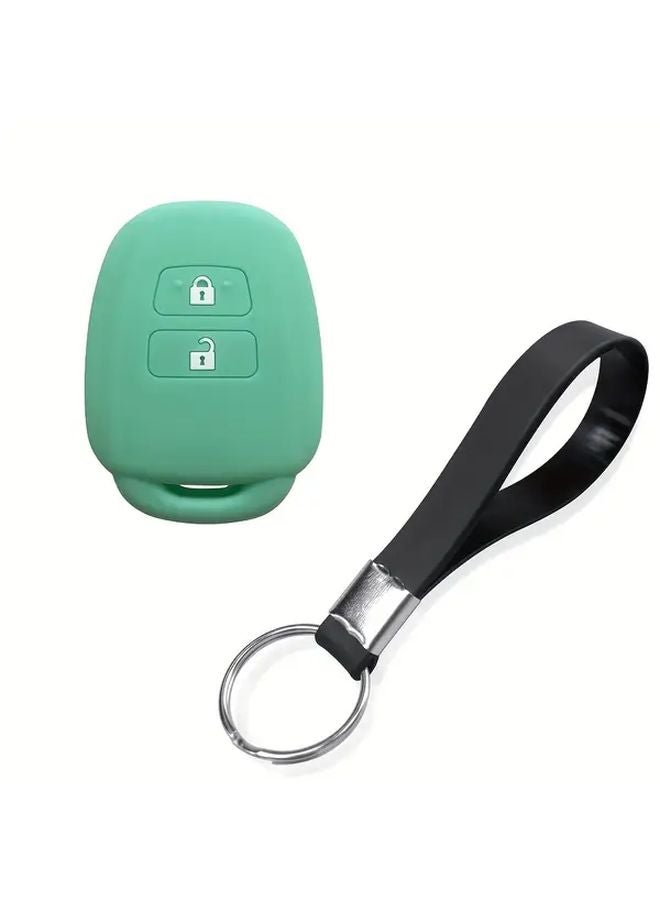 Blue Silicone Key Case Cover For Toyota Corolla Fielder Vitz Rav4 MK4 Remote Fob Key Cover - Image 4